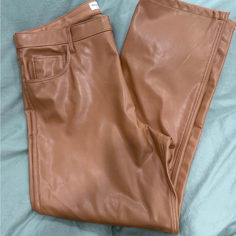 Abercrombie & Fitch Ultra High-Rise Pants in Camel